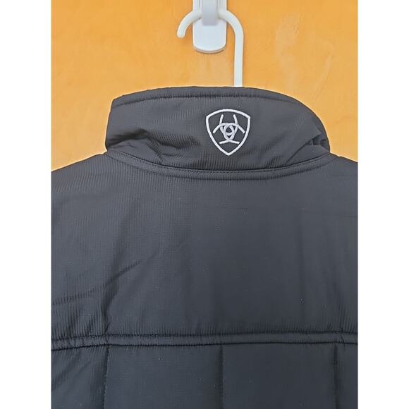 Ariat Crius Black Insulated Wind Water Resistant Jacket Womens Logo Size Medium - Picture 9 of 9